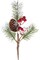 16 Inch Large Artificial Christmas Tree Picks – Assorted 12 Styles Holly Sprays with Pinecones & Leaves, Xmas Tree Filler Stems for Wreaths, Floral Arrangements & Winter Holiday Décor